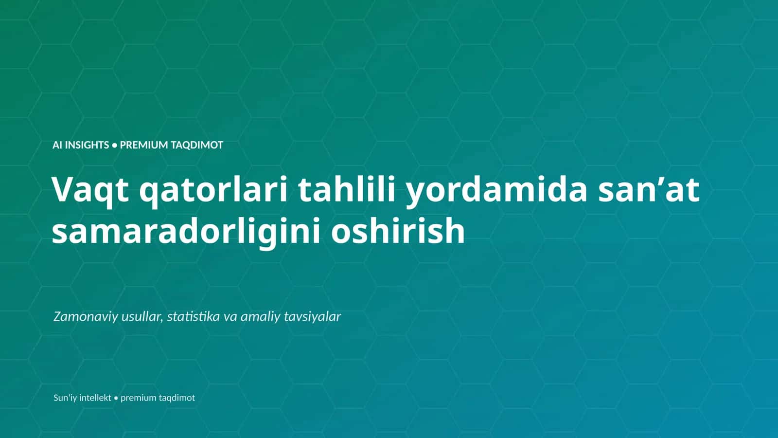 AI INSIGHTS • PREMIUM TAQDIMOT 1