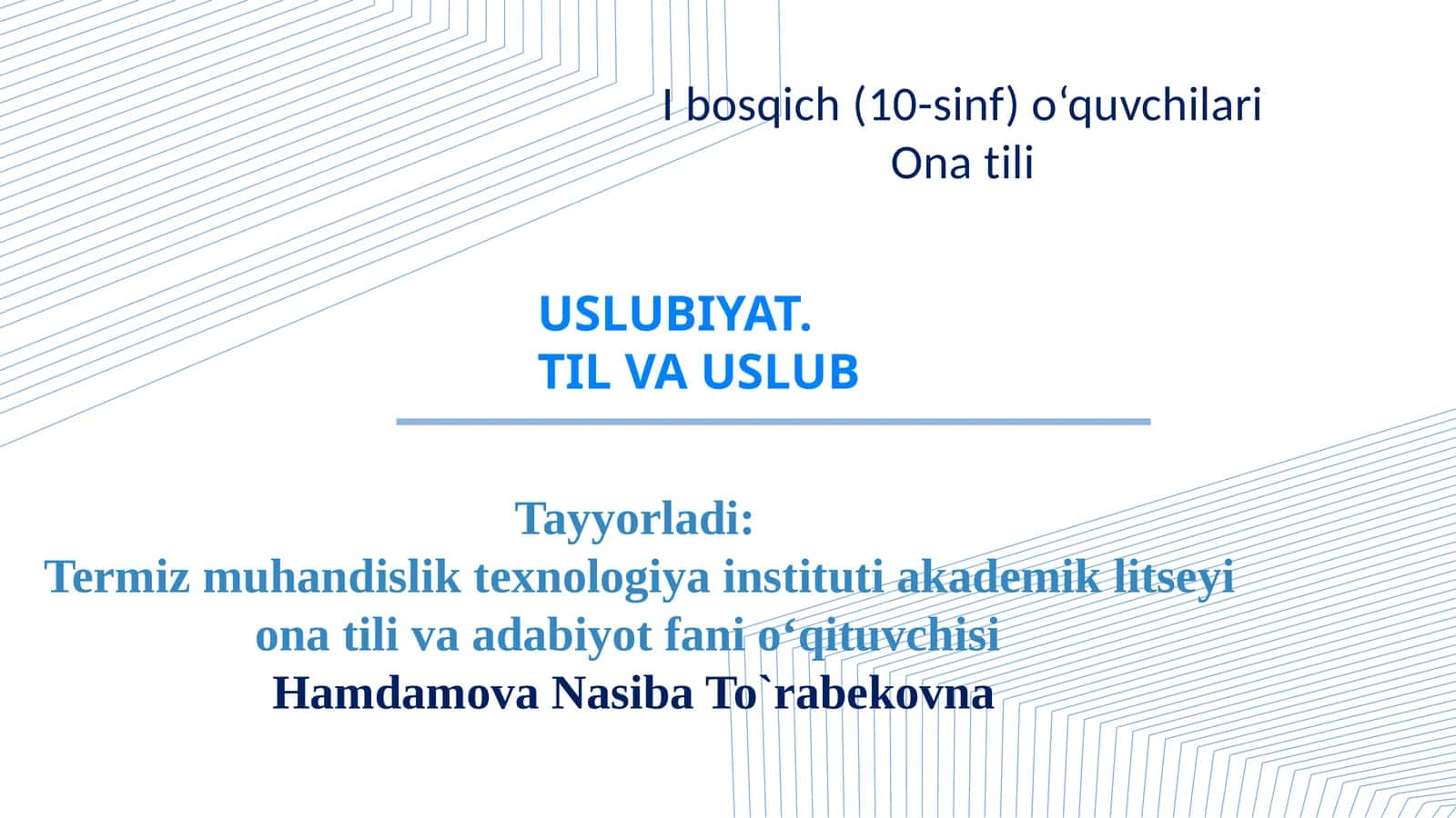 Ona tili va adabiyot faniga oid savollar 1