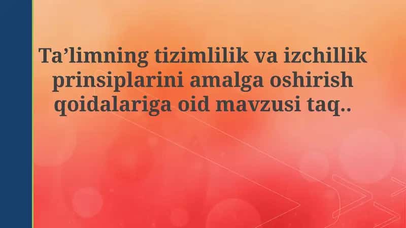 Sistemalilik va Izchillik: Asosiy Tushunchalar 1