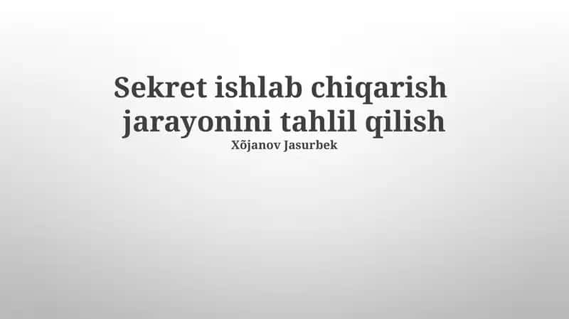 Ishlab Chiqarish Jarayonini Tahlil Qilish 1