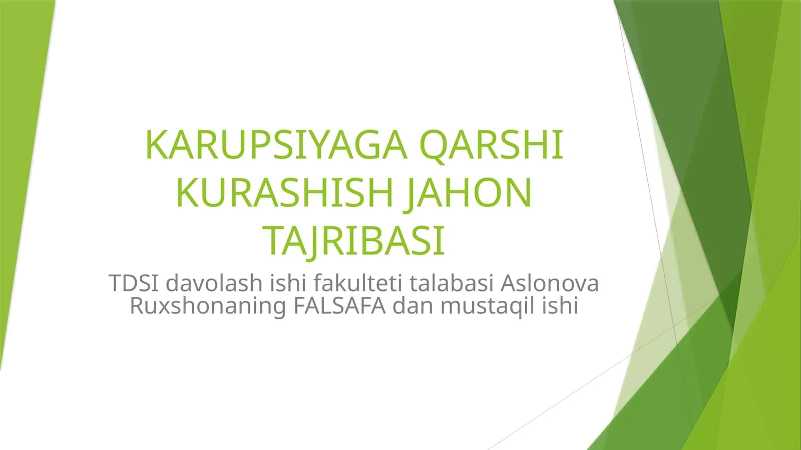 KORUPSIYAGA QARSHI KURASHISH JAHON TAJRIBASI 1