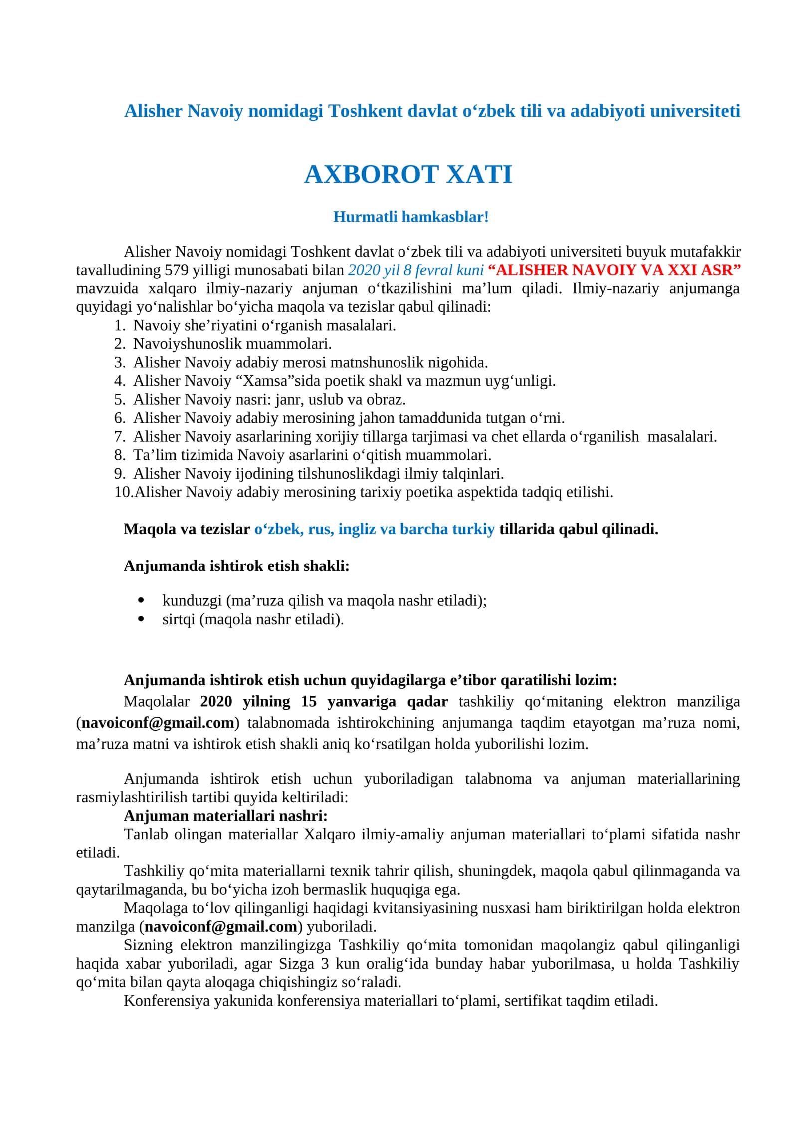 ALISHER NAVOIY VA XXI ASR 1
