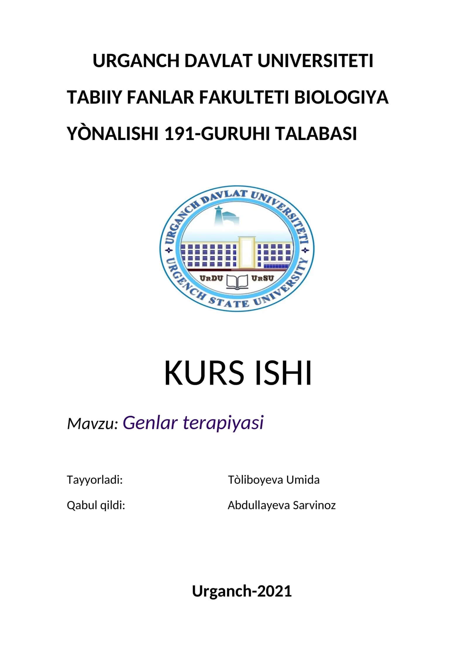 Genlar terapiyasi 1