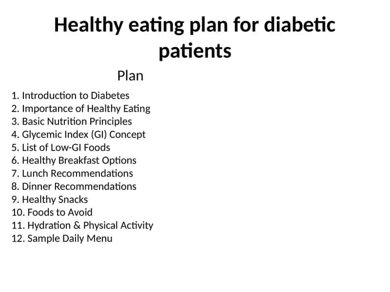Healthy eating plan for diabetic patients 1
