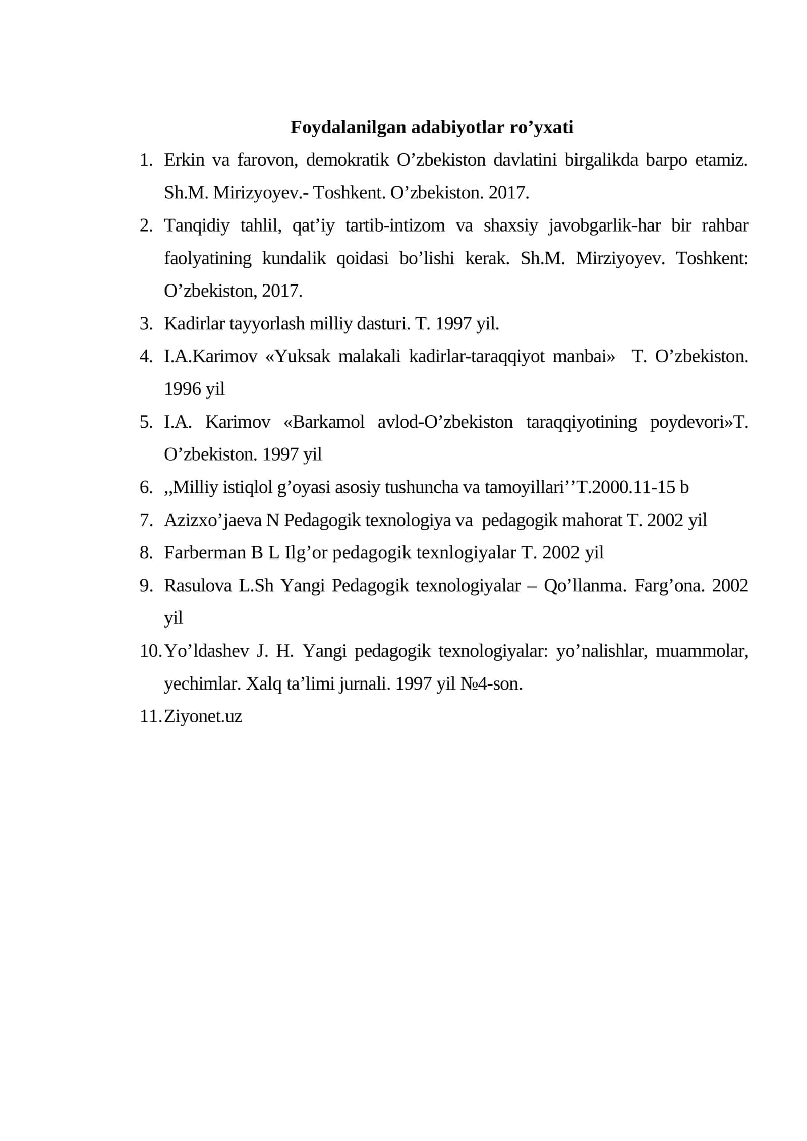 Erkin va farovon, demokratik O’zbekiston davlatini birgalikda barpo etamiz 1