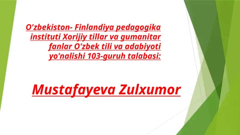 Milliy Urf va Adabiyot 1