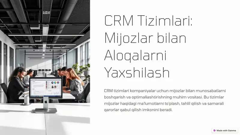 CRM Tizimlari: Mijozlar bilan Aloqalarni Yaxshilash 1
