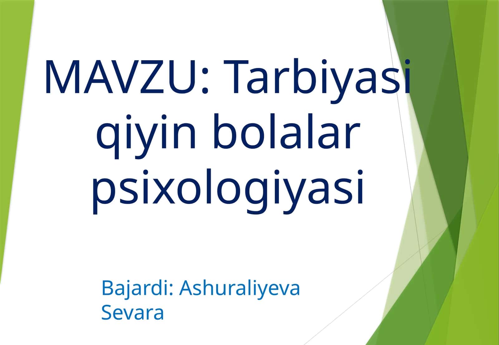 Tarbiyasi qiyin bolalar psixologiyasi 1