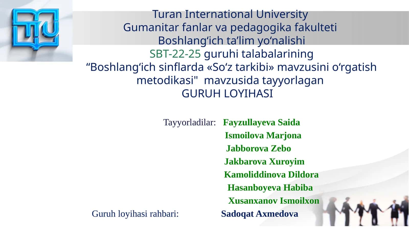 Boshlang‘ich sinflarda «So‘z tarkibi» mavzusini o‘rgatish metodikasi 1