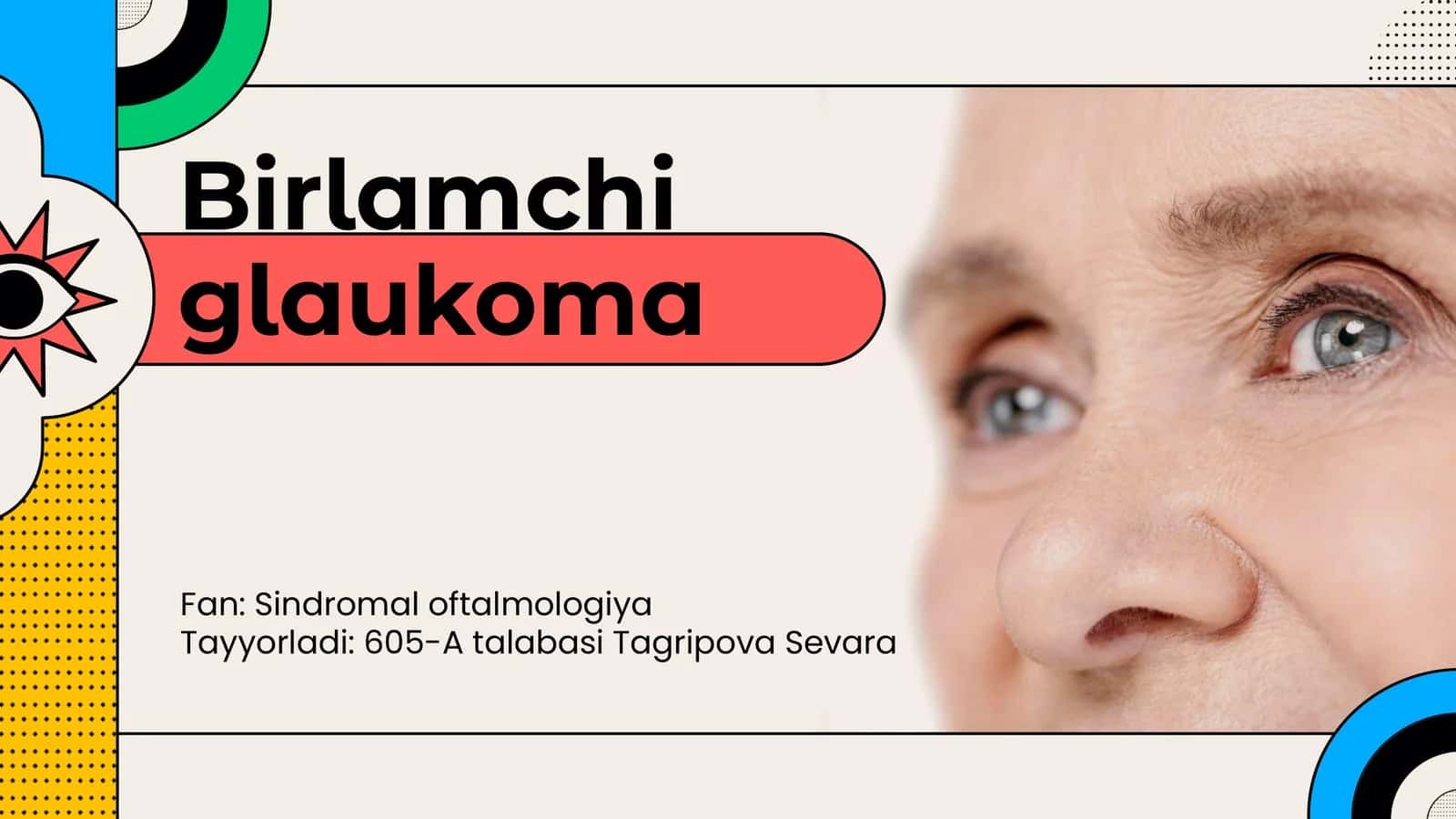 Birlamchi Glaukoma 1