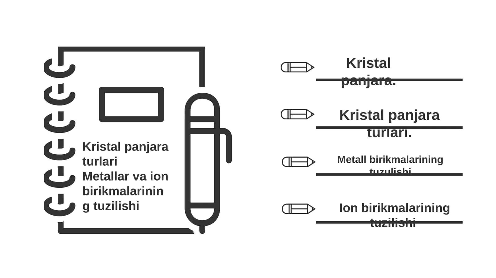Kristal panjara turlari 1