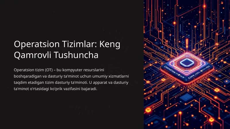 Operatsion Tizimlar: Keng Qamrovli Tushuncha 1