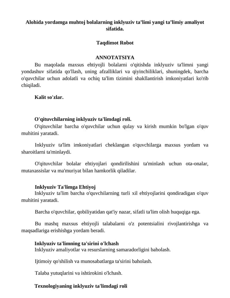 Inklyuziv ta'lim 1