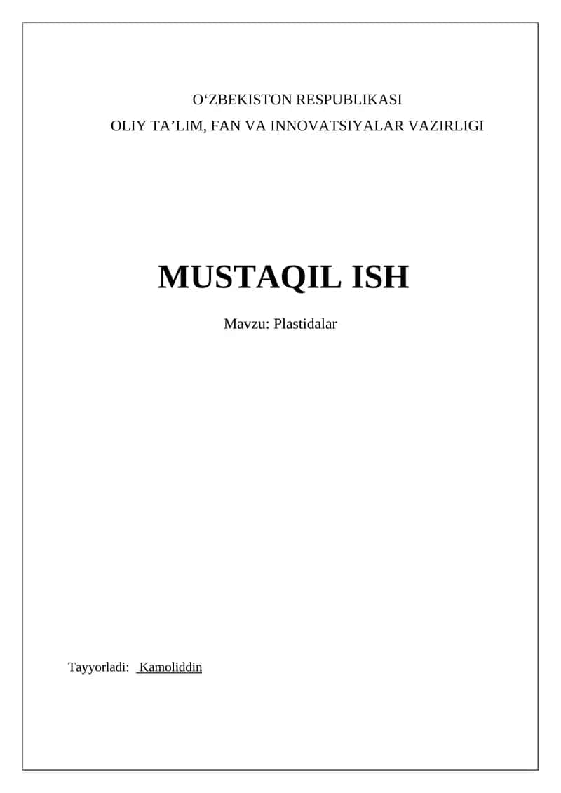 Plastidalar 1