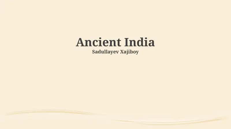 Ancient India 1