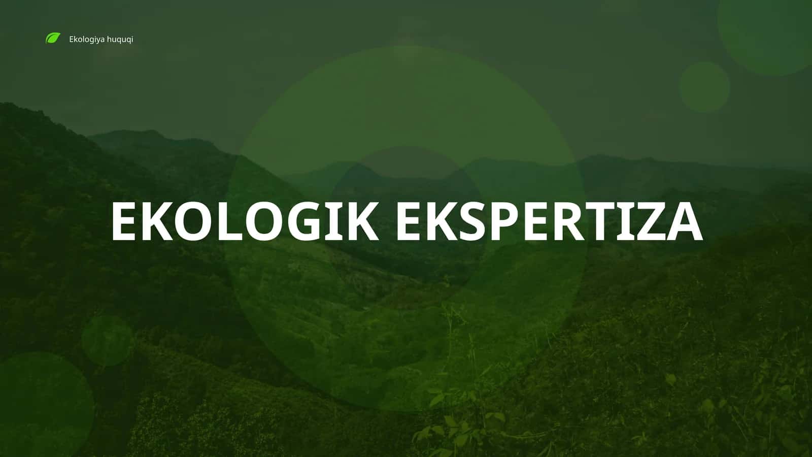 EKOLOGIK EKSPERTIZA 1
