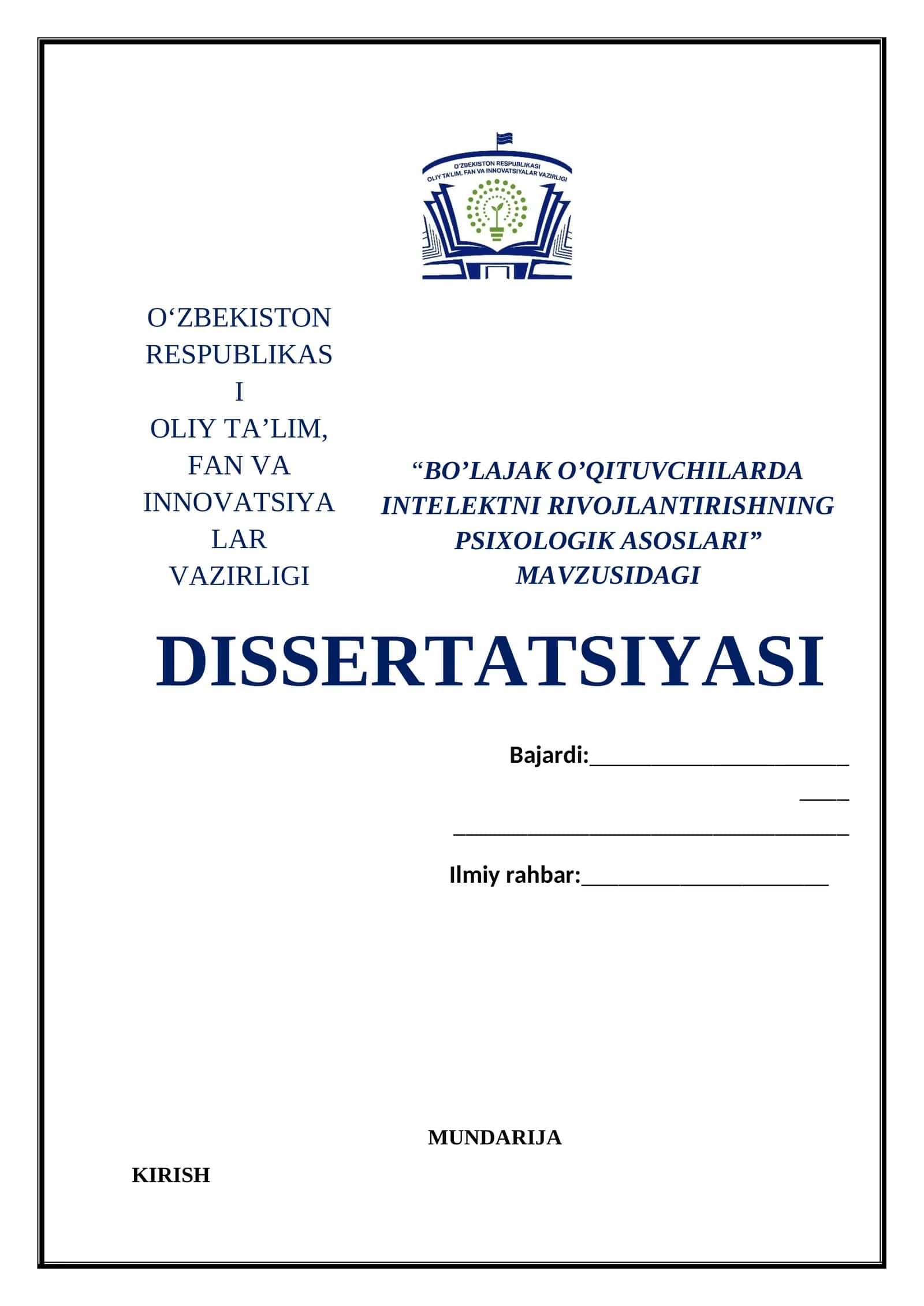 BO’LAJAK O’QITUVCHILARDA INTELEKTNI RIVOJLANTIRISHNING PSIXOLOGIK ASOSLARI 1