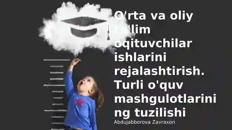 O'rta va oliy ta'lim o'qituvchilarining ishini rejalashtirish