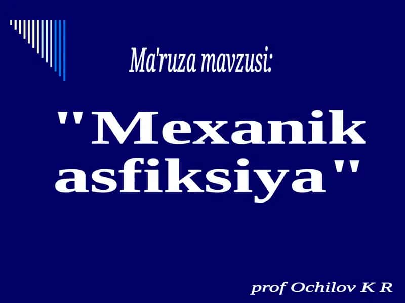 Mexanik asfiksiya 1