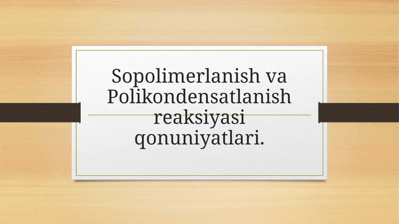 Sopolimerlanish va polikondensatlanish reaksiyasi qonuniyatlari, monomerlarning qoldiqlari 1