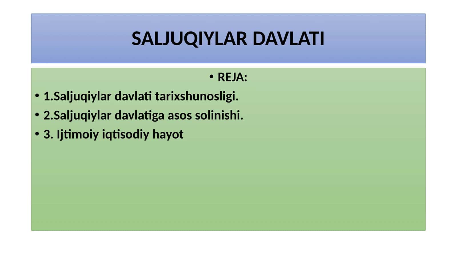 Салжуқийлар давлати 1