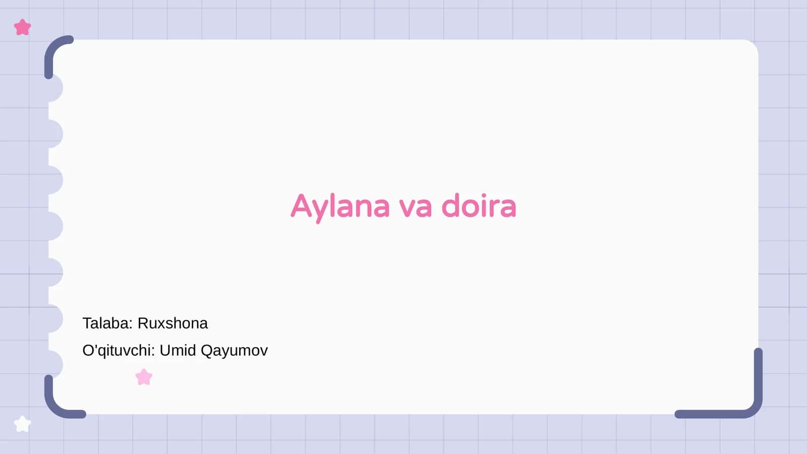 Aylana va doira 1