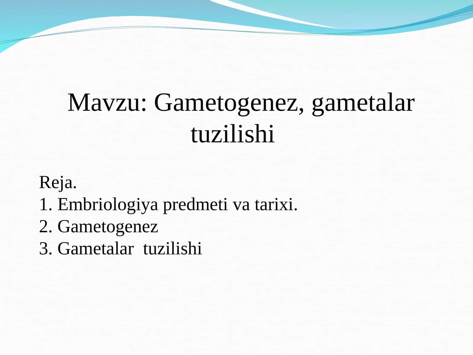 Gametogenez, gametalar tuzilishi 1