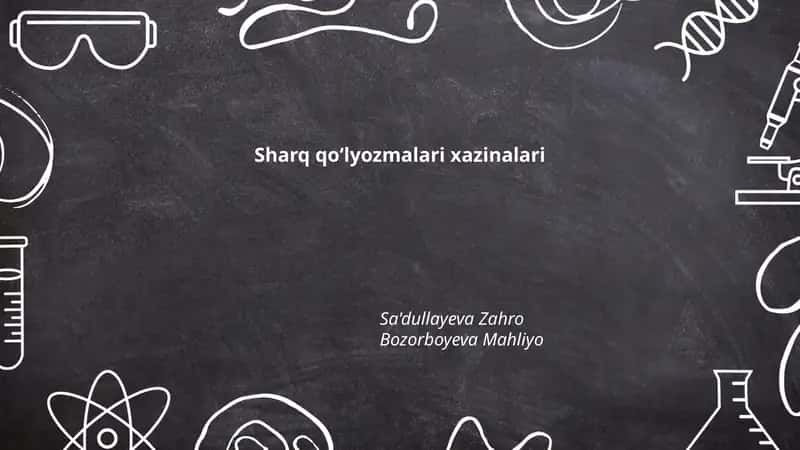 Sharq qoʻlyozmalari xazinalari 1