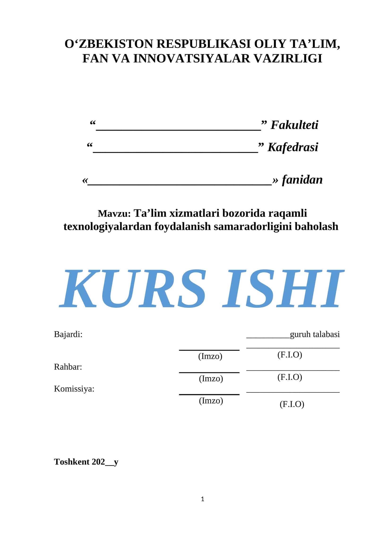 Ta’lim xizmatlari bozorida raqamli texnologiyalardan foydalanish samaradorligini baholash 1