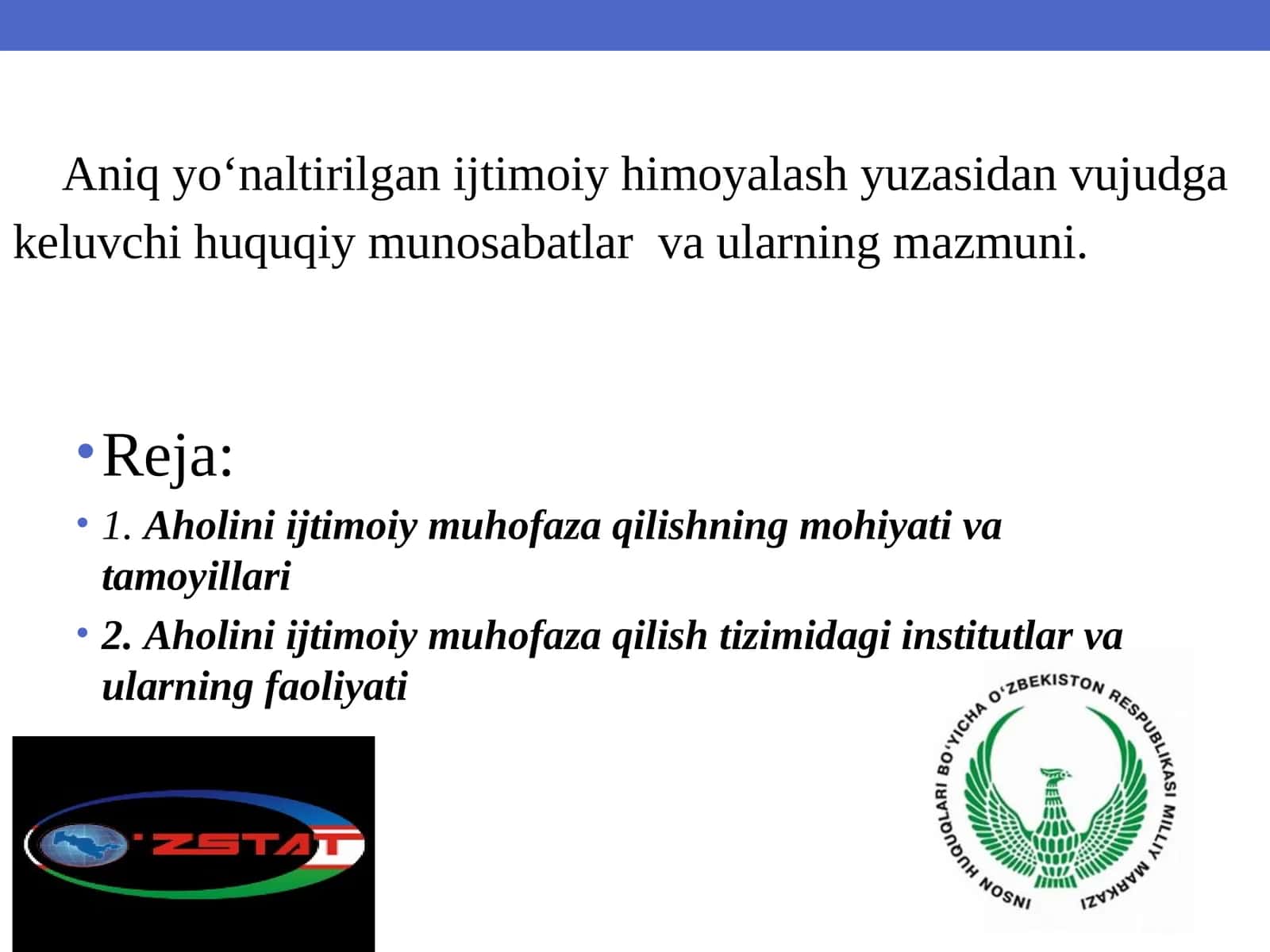 Аniqyo‘nаltirilgаnijtimоiyhimоyalаshyuzаsidаnvujudgаkеluvchihuquqiymunоsаbаtlаr vаulаrningmаzmuni 1