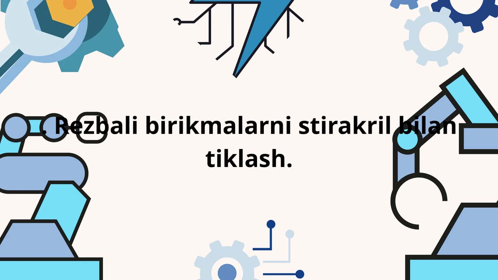 Rezbali birikmalarni stirakril bilan tiklash 1