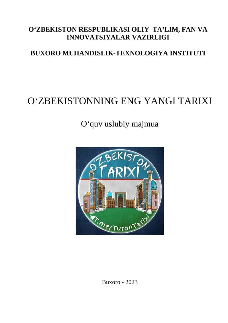 O‘zbekistonning eng yangi tarixi 1