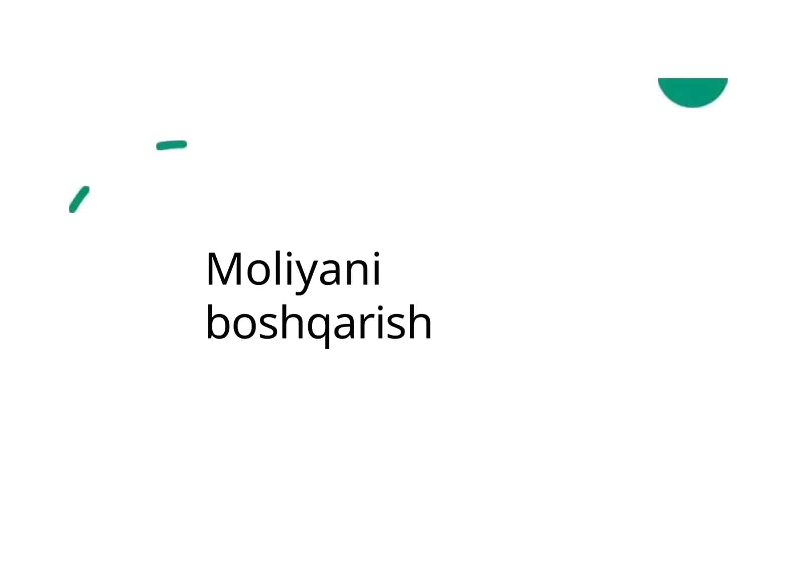 Moliyaniboshqarish 1