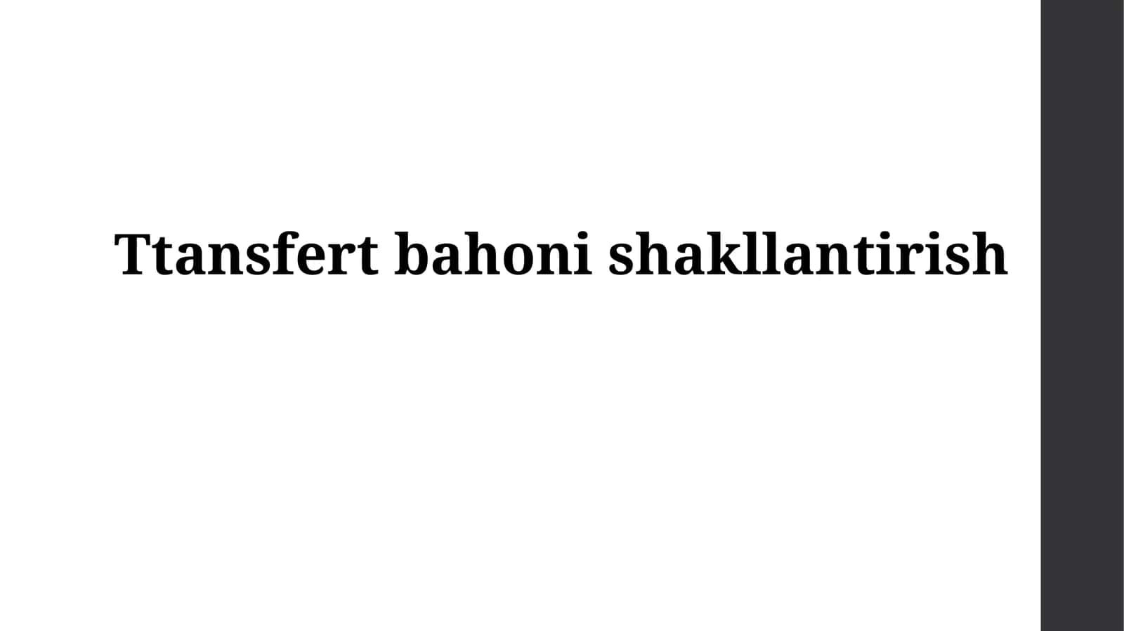 Transfert narxlari 1