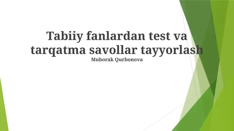 Samarali Test Savollari Dizayni 1