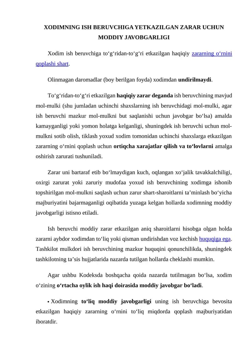 Moddiy Zarar Etish 1