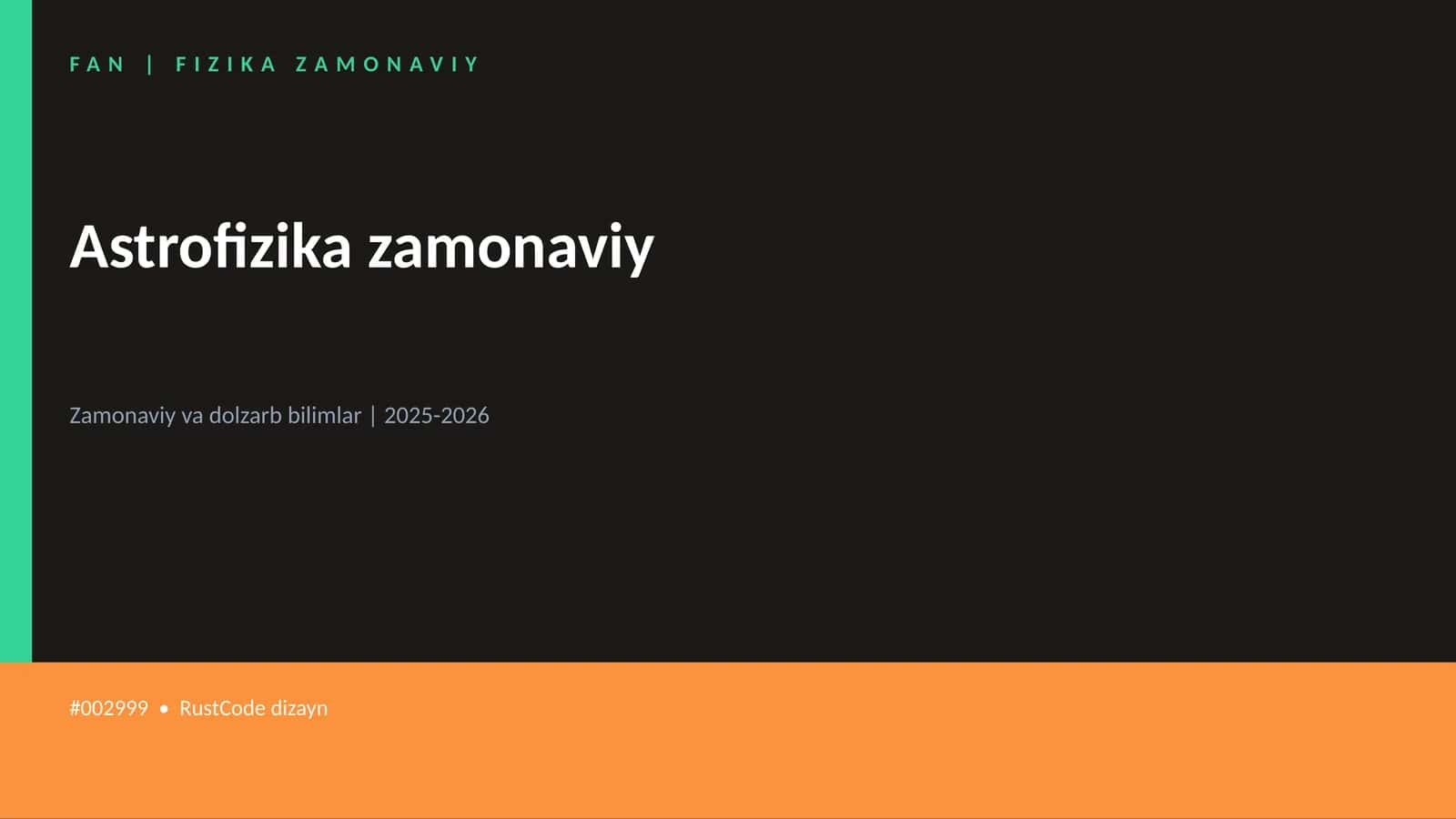 Astrofizika zamonaviy 1