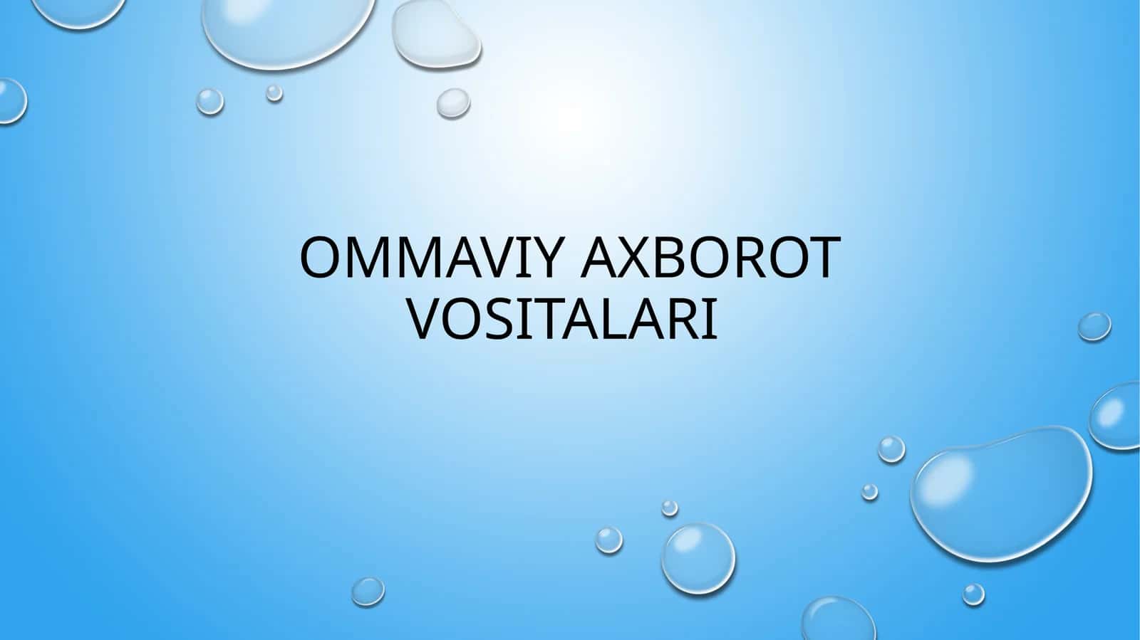 ommaviy axborot vositalari milliy 1