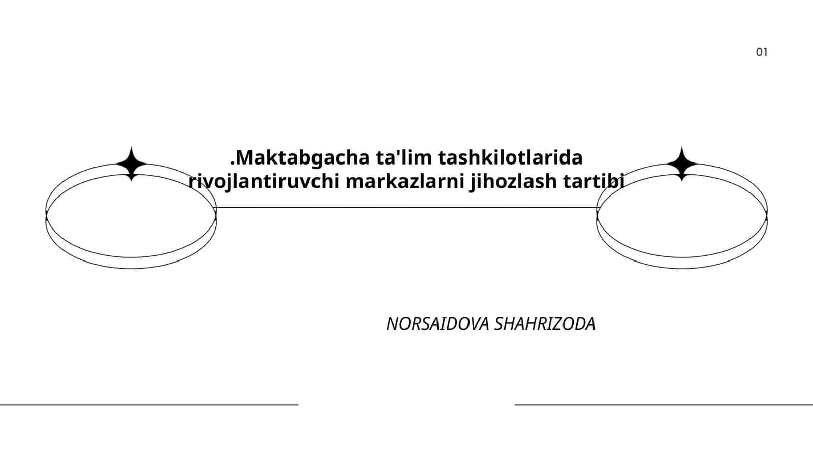 Rivojlantiruvchi markazlar uchun zarur jihozlar roʻyxati 1