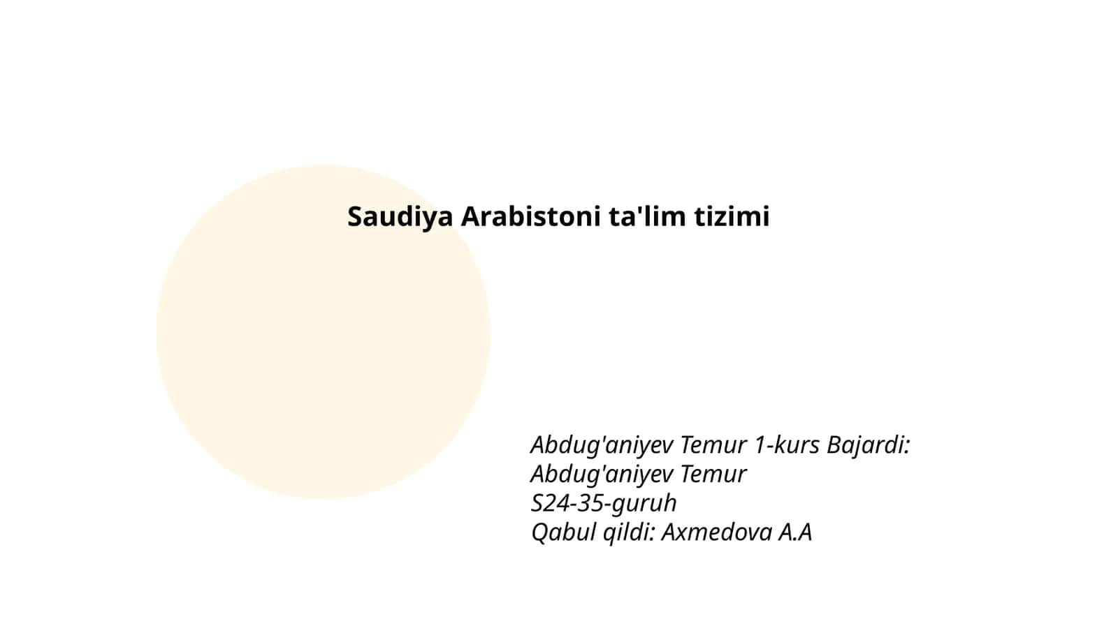 Saudiya Arabistoni ta'lim tizimi 1
