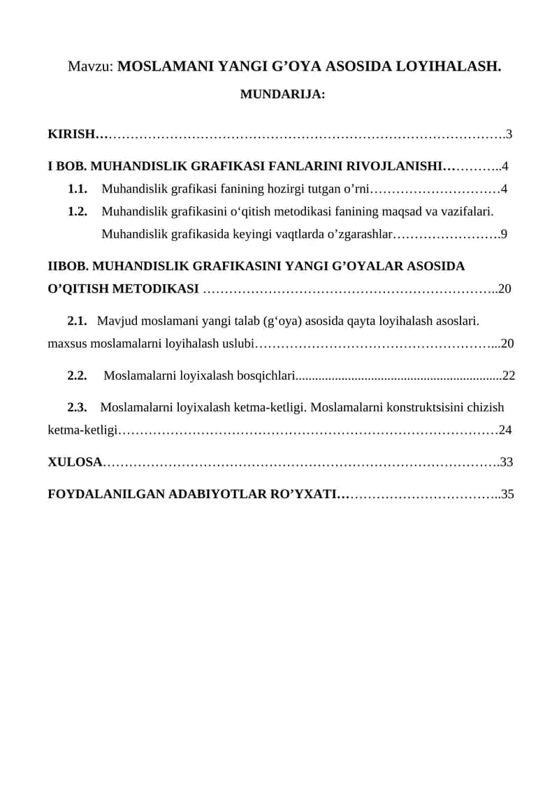 MOSLAMANI YANGI G’OYA ASOSIDA LOYIHALASH. 1
