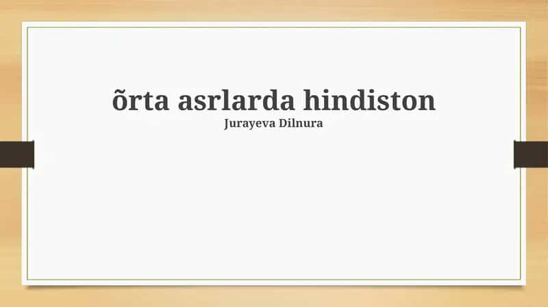 Õrta asrlarda hindiston 1