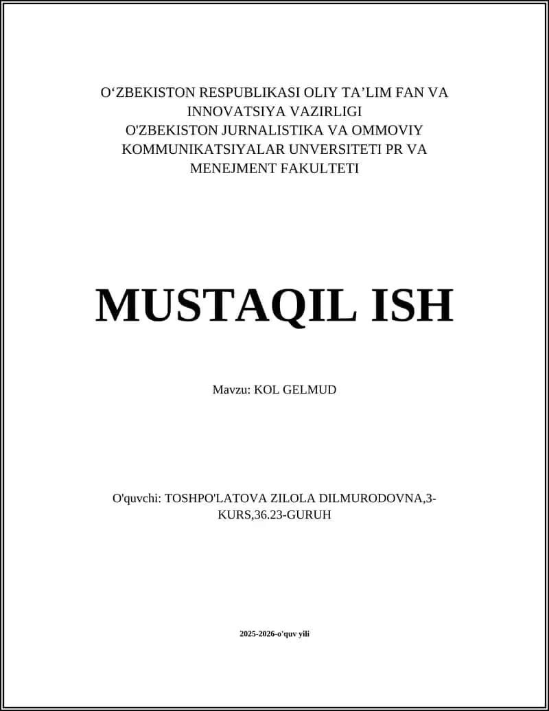 KOL GELMUD 1