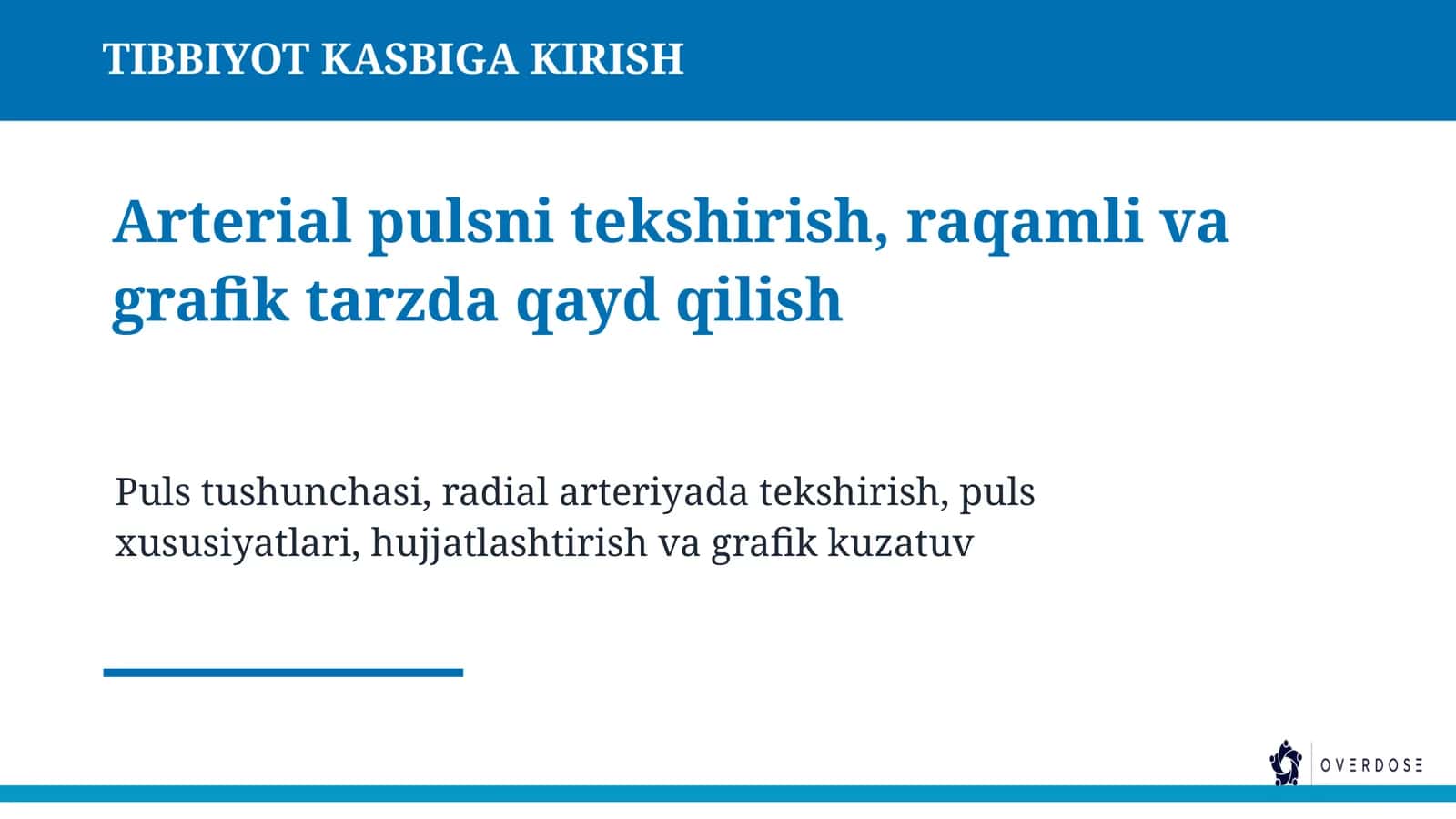 Tibbiyot kasbiga kirish arterial plus 20ta slayd 1