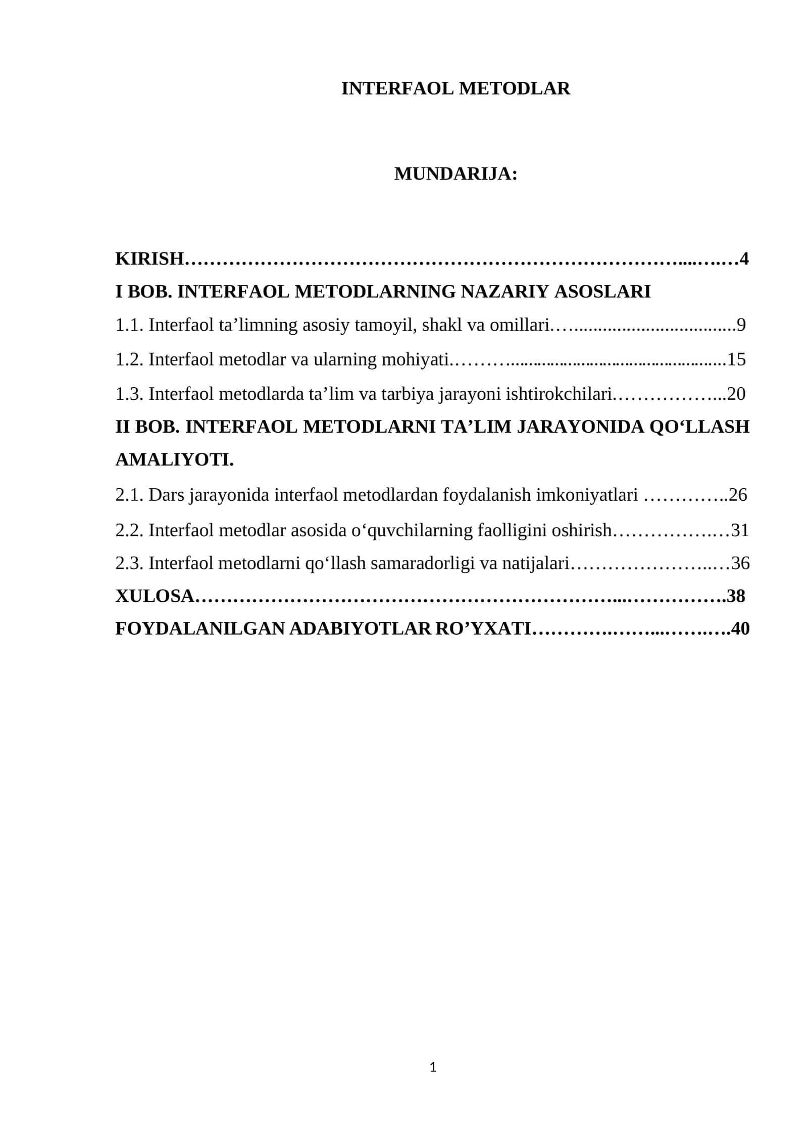 Interfaol metodlar 1