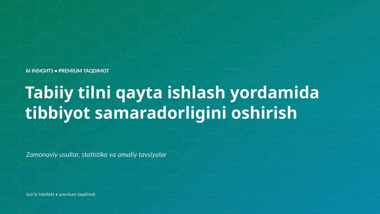 Tabiiy tilni qayta ishlash 1