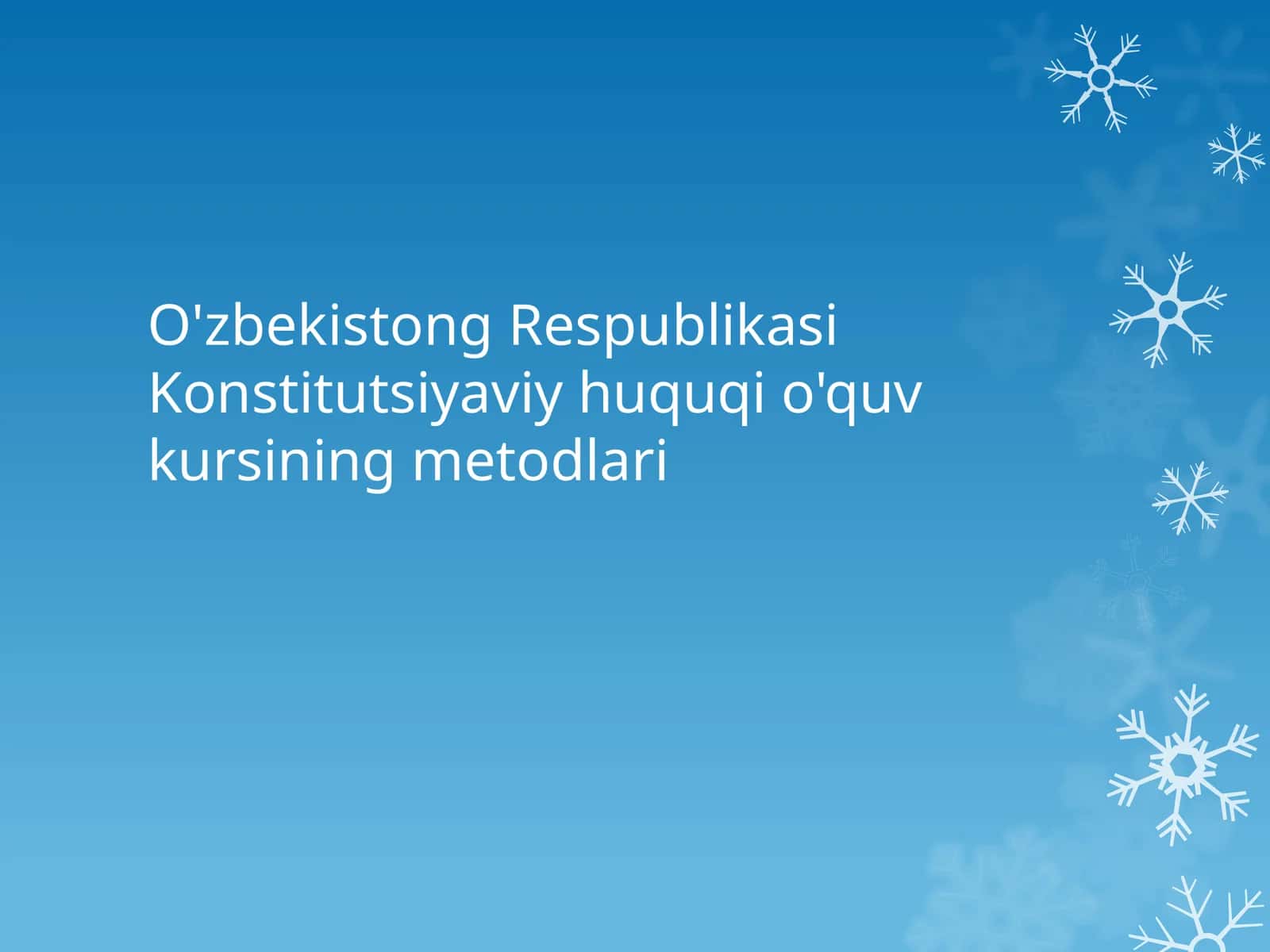 O'zbekiston Respublikasi Konstitutsiyaviy huquqio'quv kursi 1