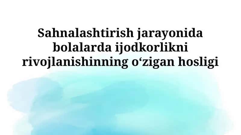 Ijodkorlikning ta'rifi va nazariyalari 1