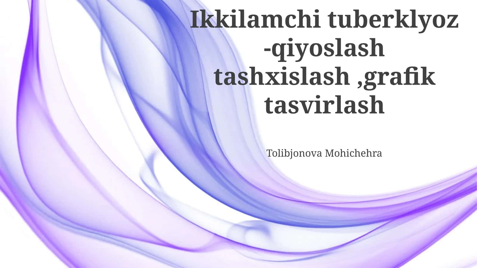 Ikkilamchi tuberklyoz -qiyoslash tashxislash,grafik tasvirlash 1
