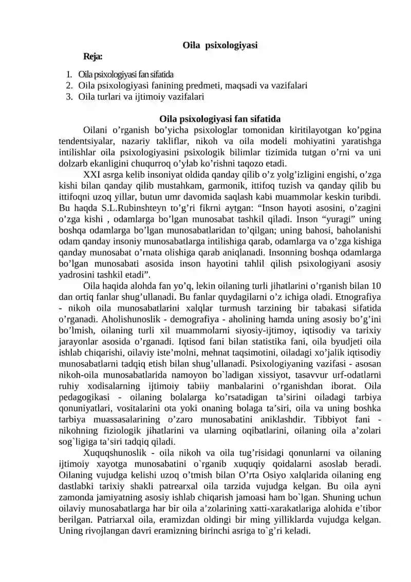 Oila psixologiyasi